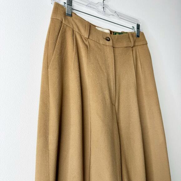 LouLou Studio Loro Piana Edition Restinga Trousers Pant Wool In Camel Medium - Picture 5 of 11
